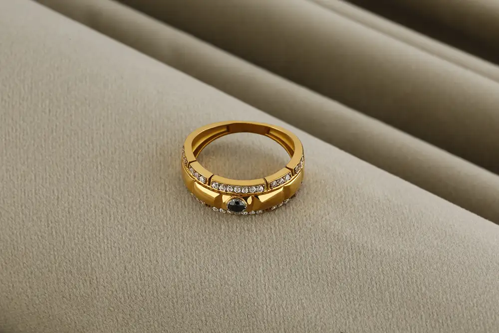 Men’s Gold Plated 925 Silver Ring VJ35